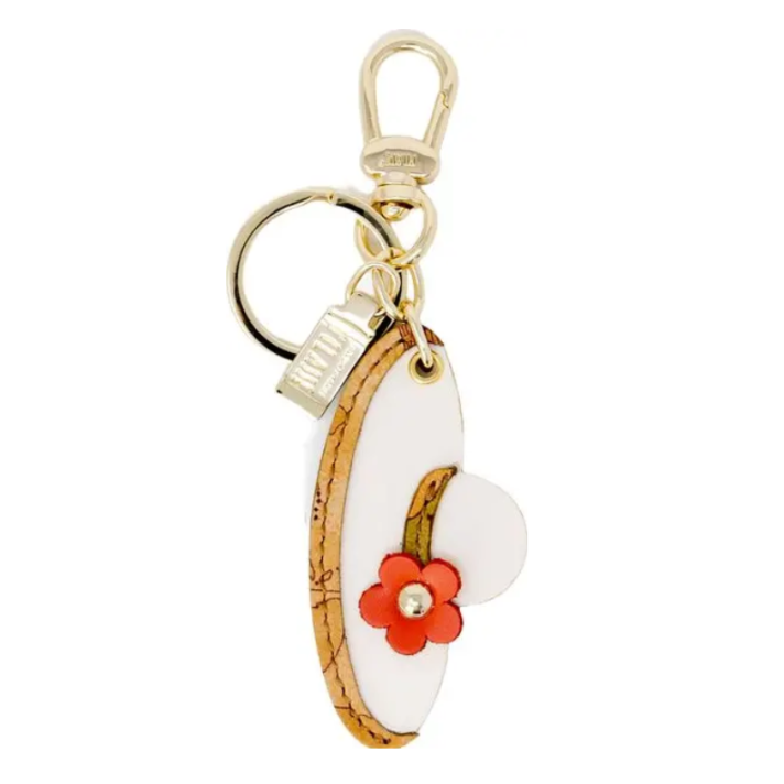 Alviero Martini Prima Classe Beige Polyester Keychain