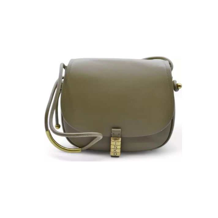 PINKO Green Leather Women Crossbody Bag