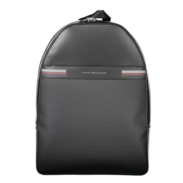 Tommy Hilfiger Black Polyethylene Men Backpack