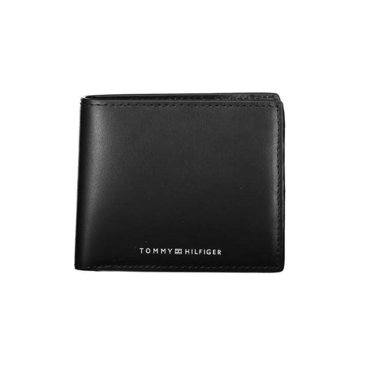 Tommy Hilfiger Elegant Black Leather Bifold Men's Wallet
