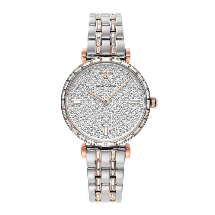 Emporio Armani Silver Steel Quartz Watch