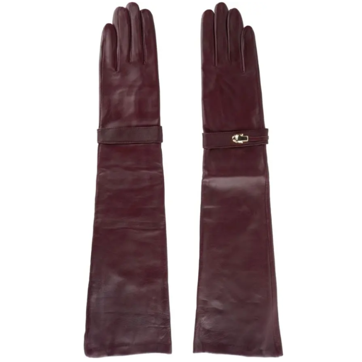 Cavalli Class Elegant Lambskin Leather Gloves In Radiant Pink