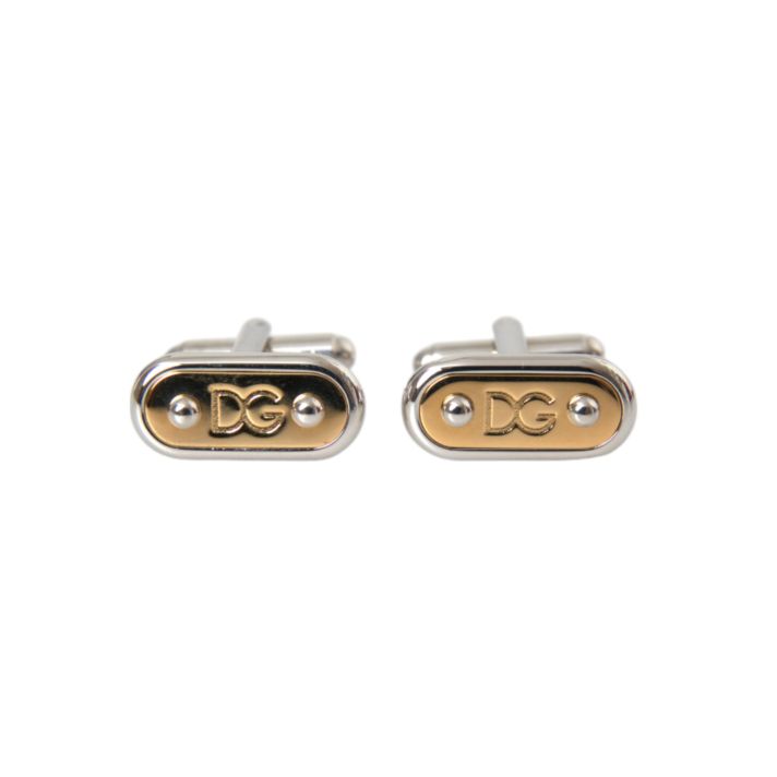 Silver Gold Plated Metal Brass Pin Cufflinks