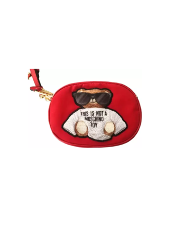 Moschino Couture Chic Embroidered Nylon Belt Bag in Pink