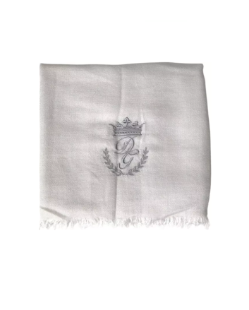 Dolce & Gabbana Gray Cashmere Wrap Shawl Fringe Scarf