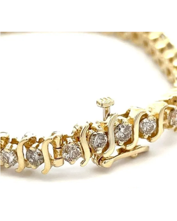 Estate Link Diamond Bracelet