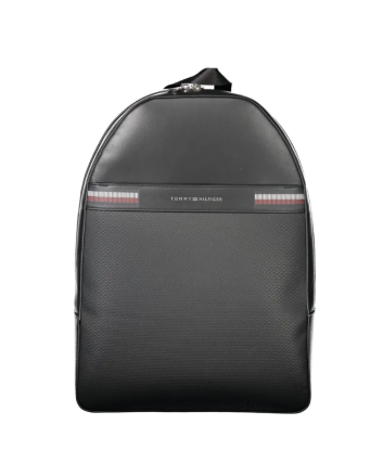 Tommy Hilfiger Black Polyethylene Men Backpack