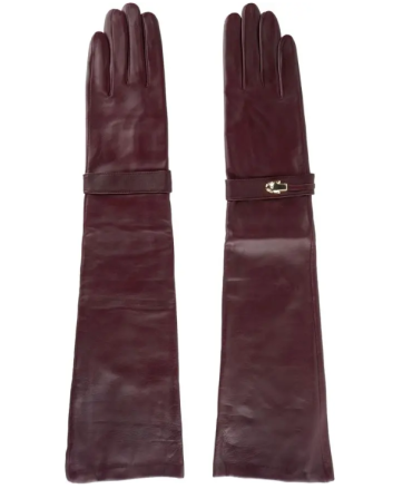 Cavalli Class Elegant Lambskin Leather Gloves In Radiant Pink