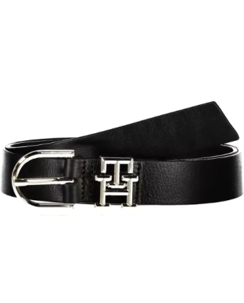 Tommy Hilfiger Black Leather Women Belt