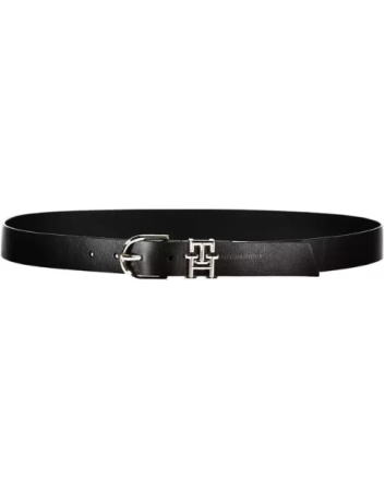 Tommy Hilfiger Black Leather Women Belt