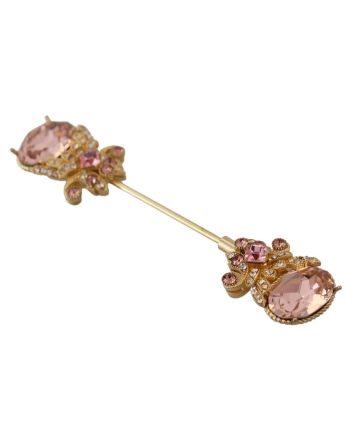 Elegant Gold-Toned Sterling Silver Brooch