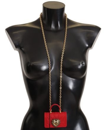 Gold Chain with Red Devotion Pendant