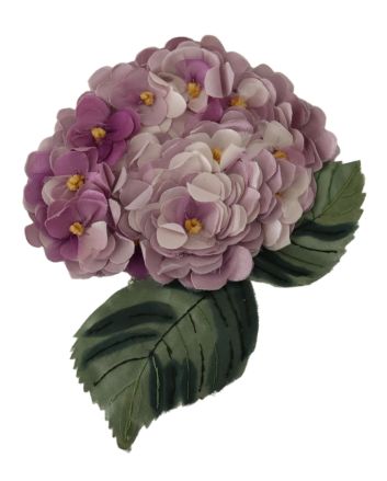 Elegant Purple Floral Silk Blend Brooch