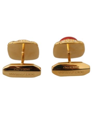 Elegant Gold Plated Square Cufflinks