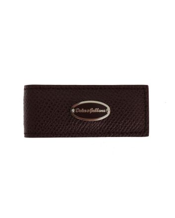 Exquisite Bordeaux Leather Money Clip